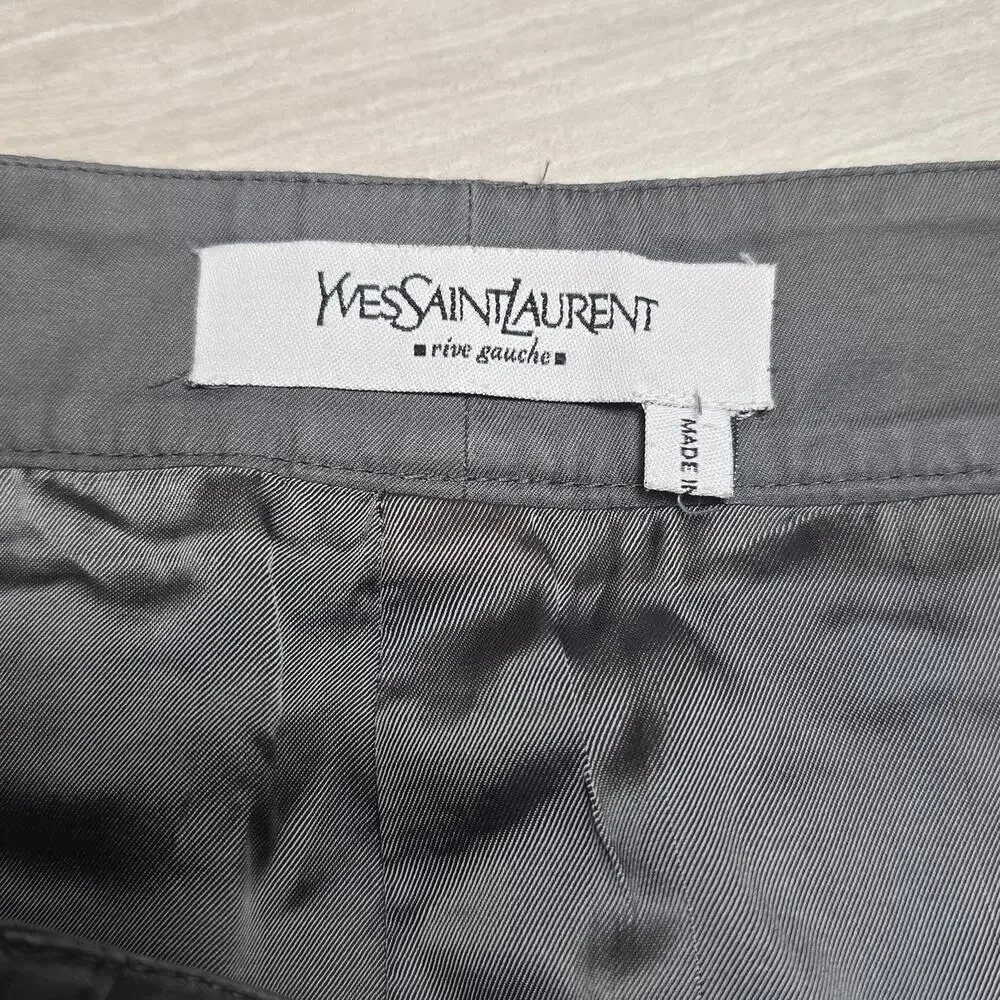 Yves Saint Laurent Gray Cargo Midi Skirt size 10 - Picture 3 of 7